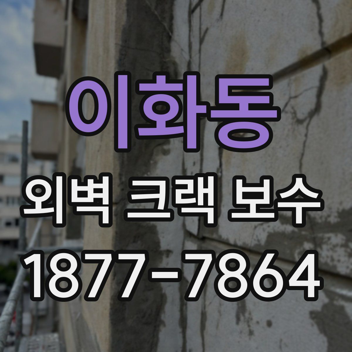 이화동 외벽 크랙 보수