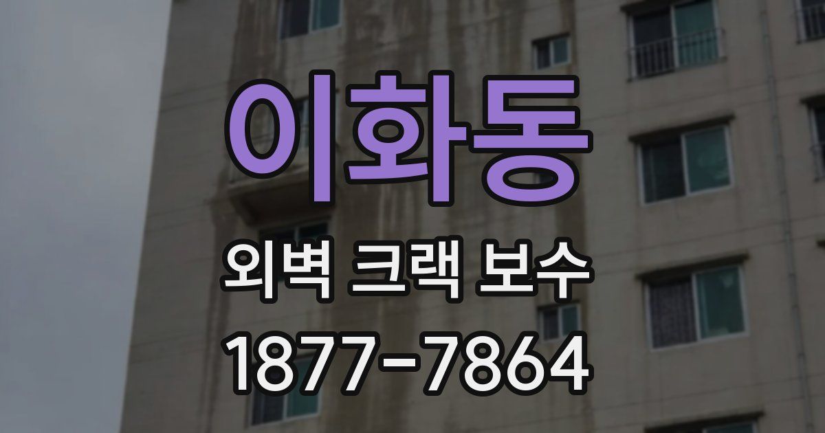 이화동 외벽 크랙 보수