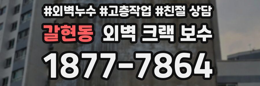 갈현동 외벽 크랙 보수