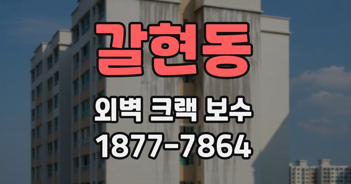 갈현동 외벽 크랙 보수