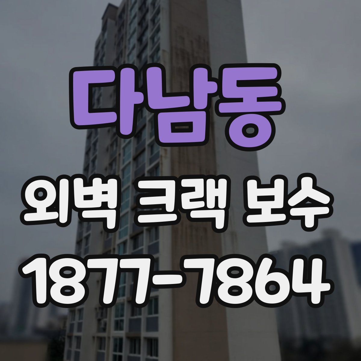 다남동 외벽 크랙 보수