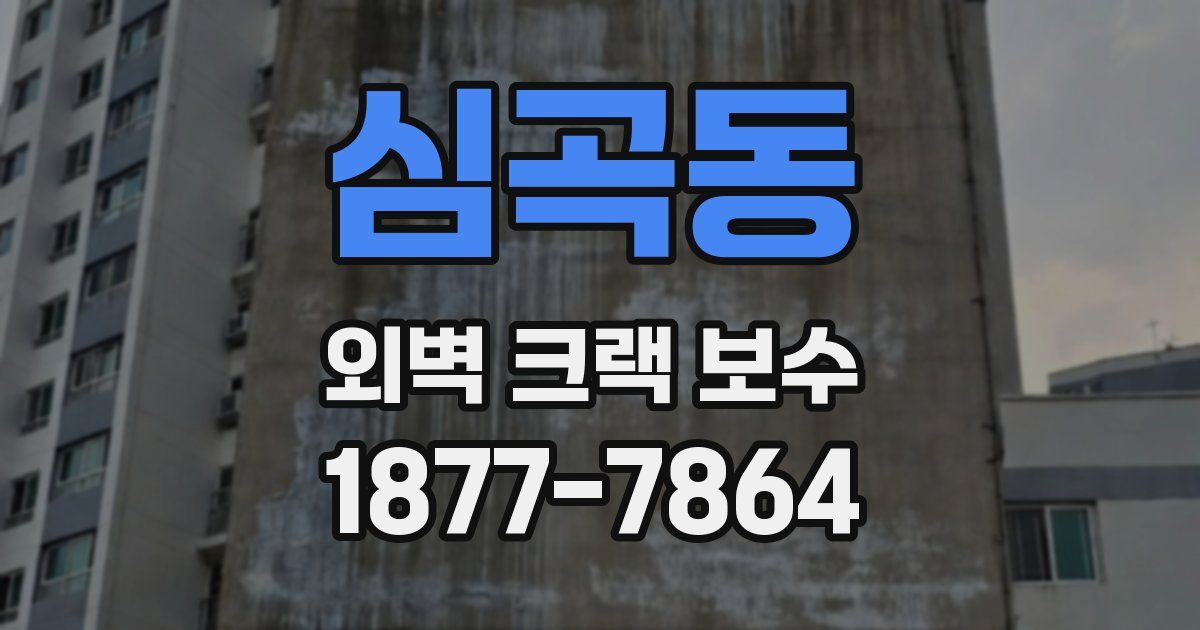 심곡동 외벽 크랙 보수
