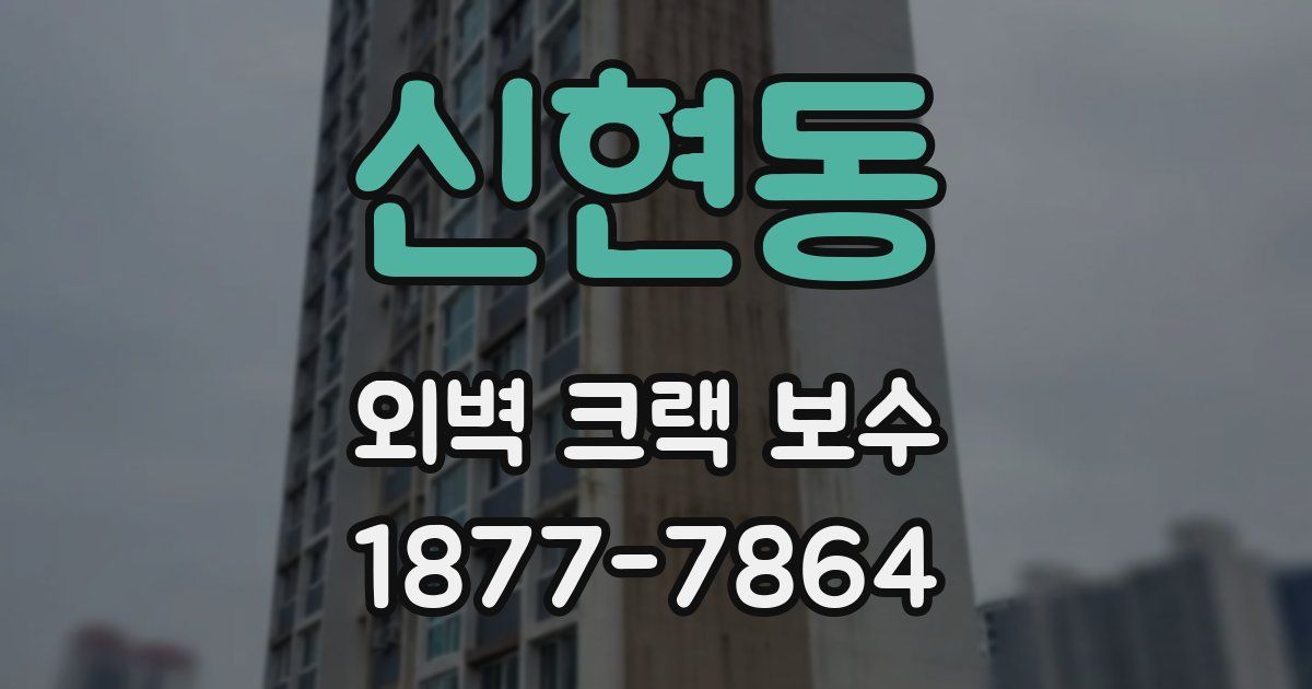 신현동 외벽 크랙 보수