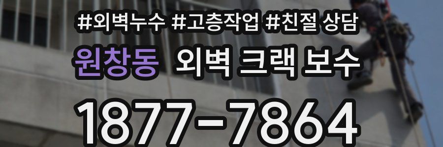 원창동 외벽 크랙 보수