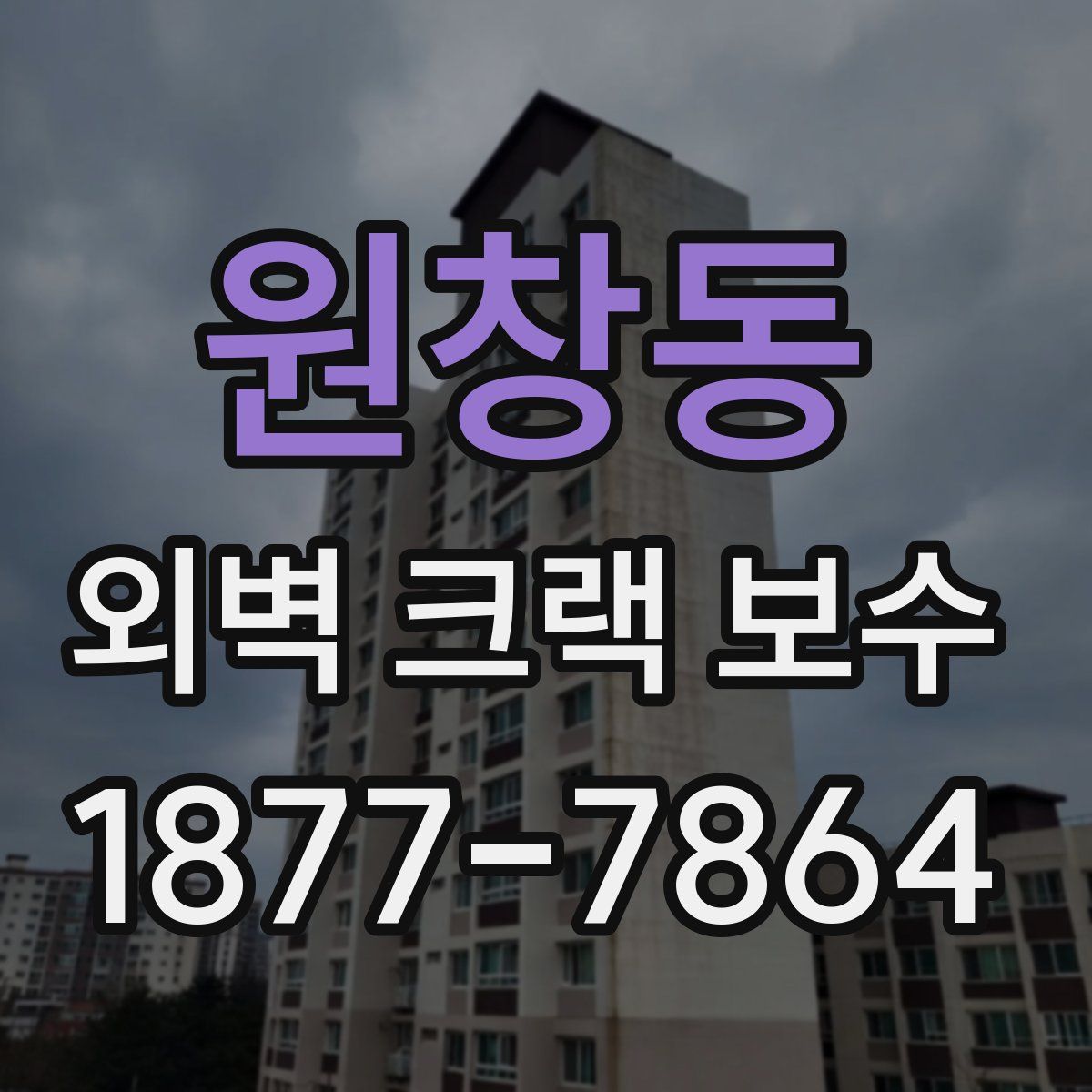 원창동 외벽 크랙 보수