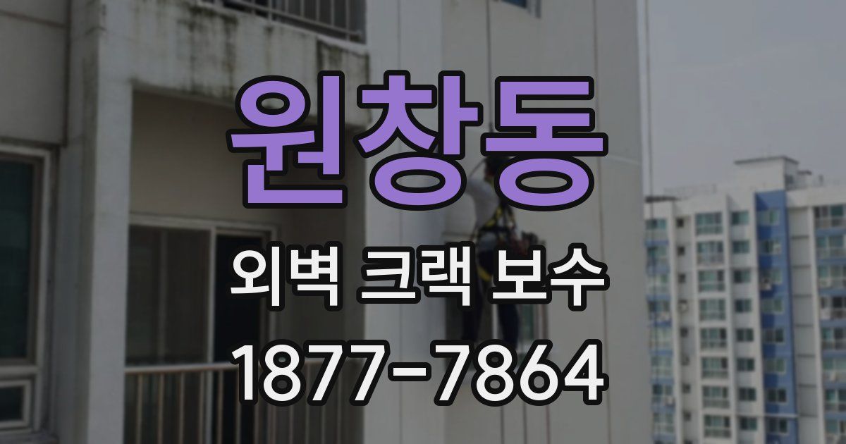 원창동 외벽 크랙 보수