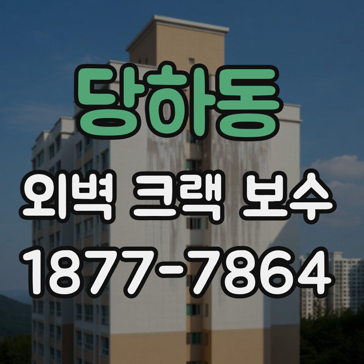 당하동 외벽 크랙 보수