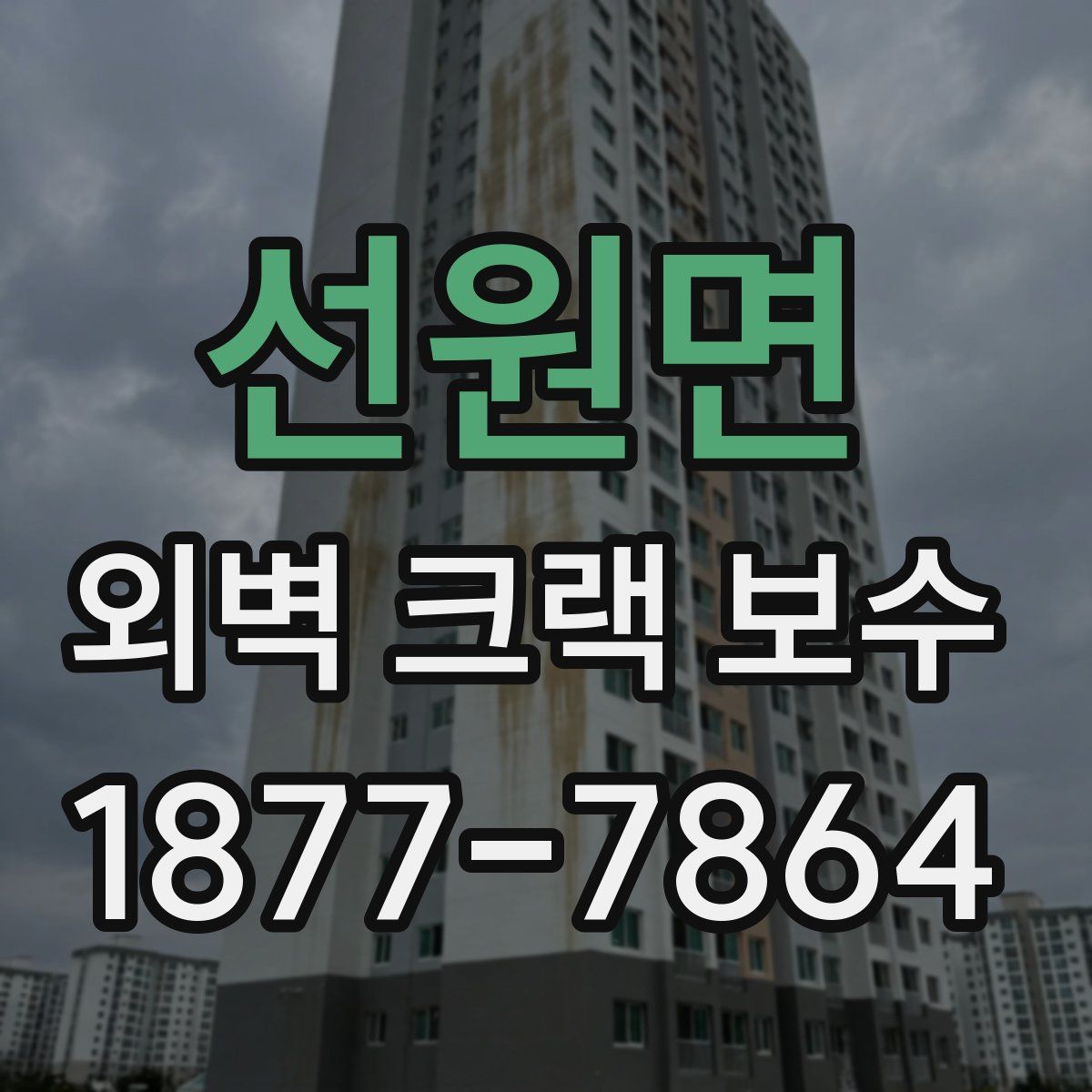 선원면 외벽 크랙 보수