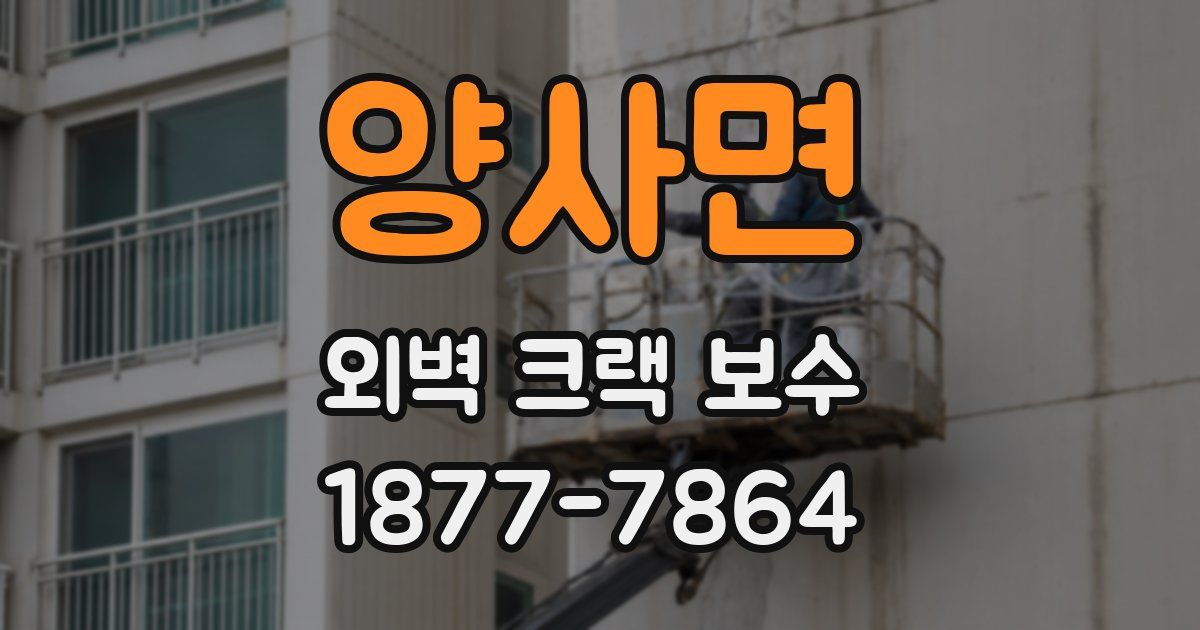 양사면 외벽 크랙 보수