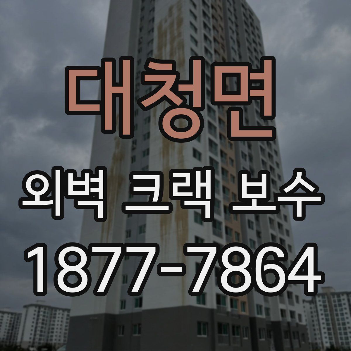 대청면 외벽 크랙 보수