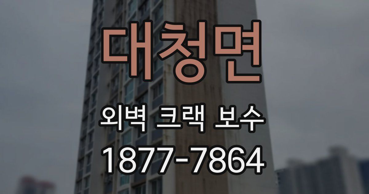 대청면 외벽 크랙 보수