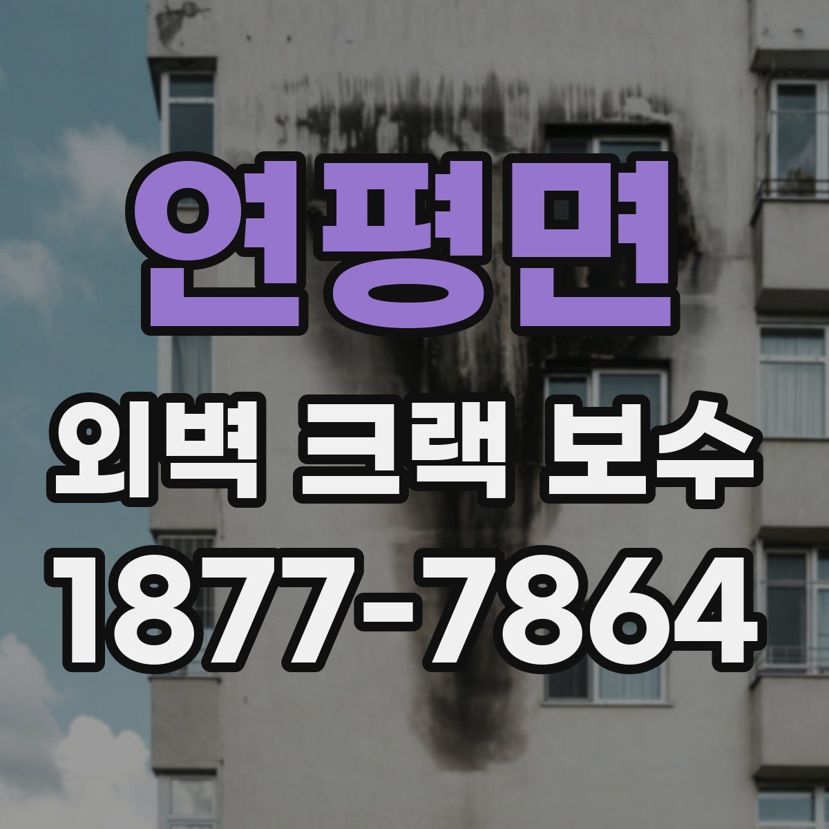 연평면 외벽 크랙 보수