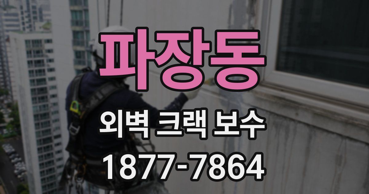 파장동 외벽 크랙 보수