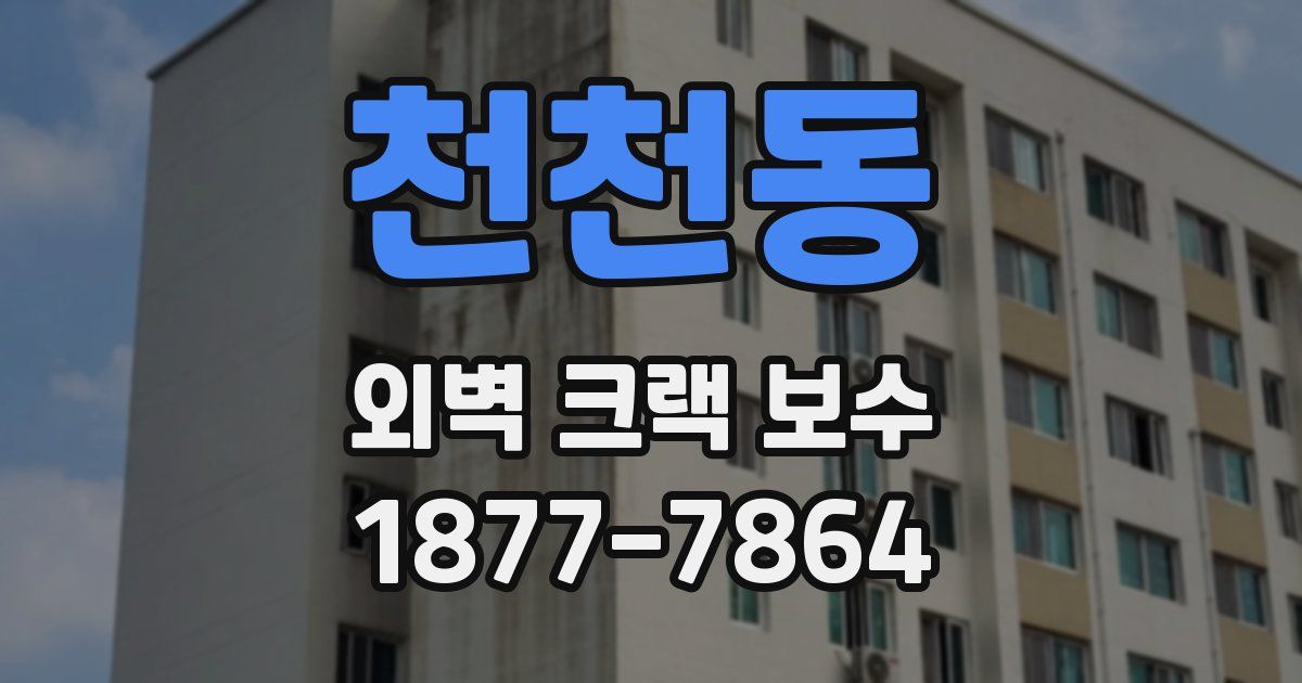 천천동 외벽 크랙 보수