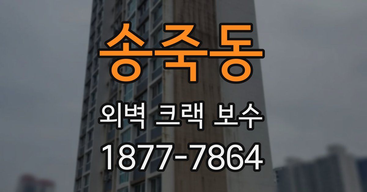 송죽동 외벽 크랙 보수