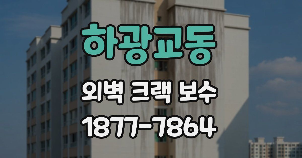 하광교동 외벽 크랙 보수