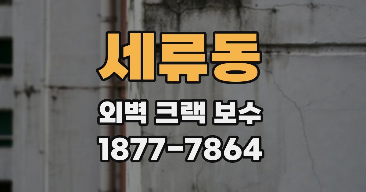 세류동 외벽 크랙 보수