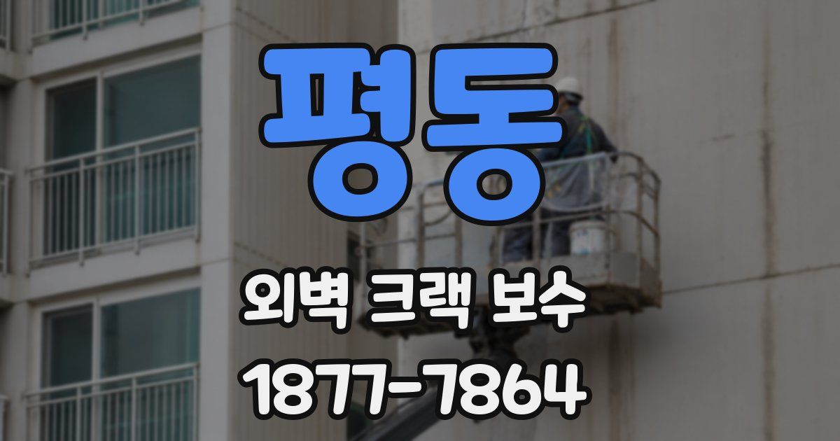 평동 외벽 크랙 보수