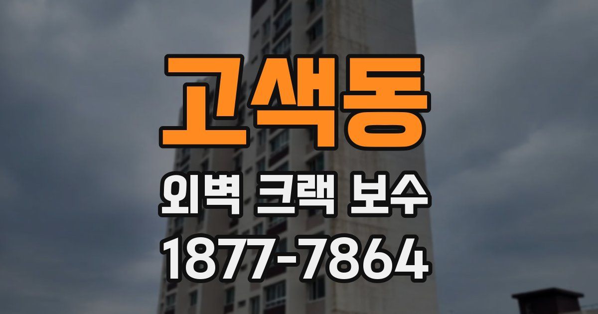 고색동 외벽 크랙 보수