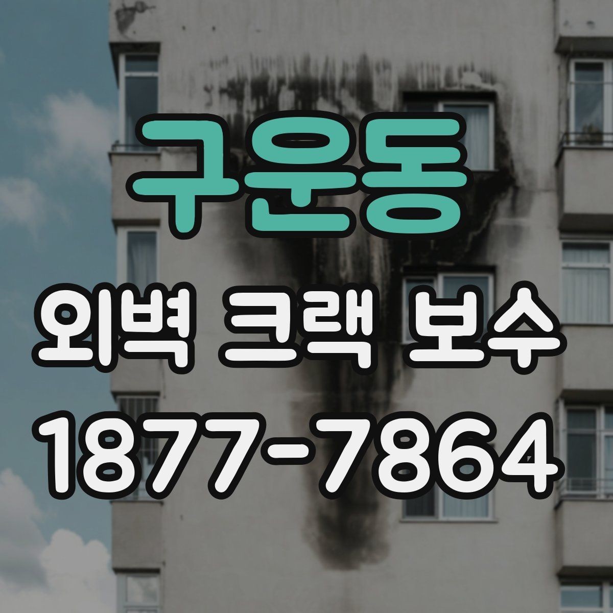 구운동 외벽 크랙 보수 필요 여부를 판단하는 기준