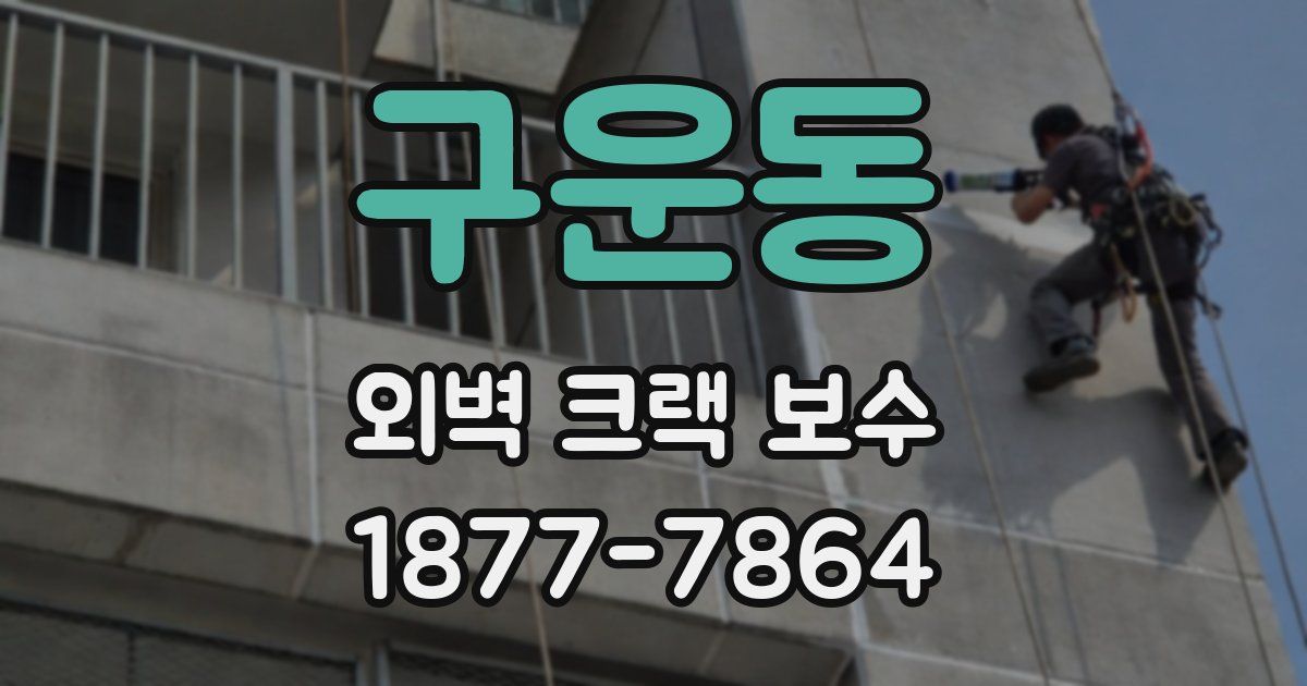 구운동 외벽 크랙 보수