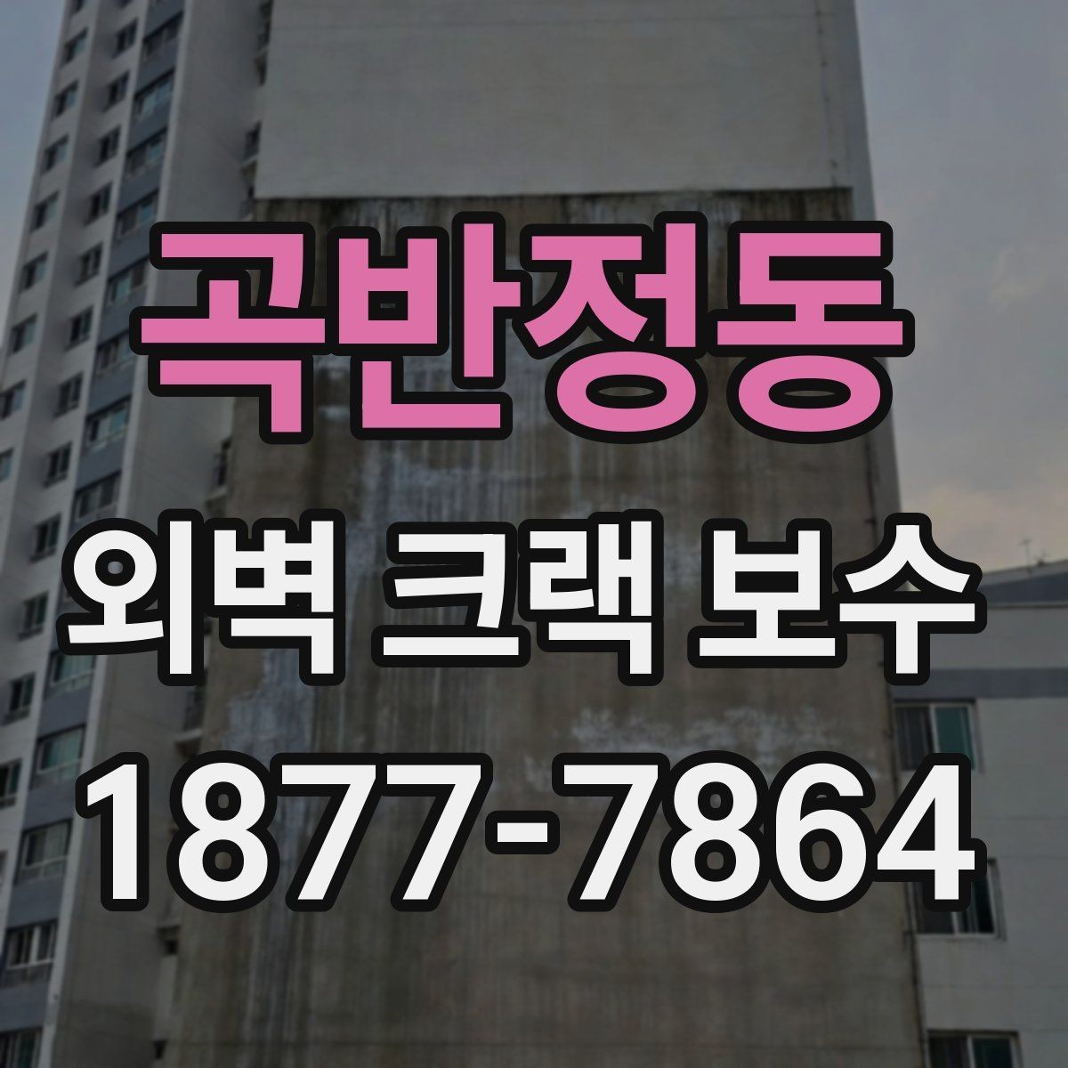 곡반정동 외벽 크랙 보수 공법 선택 시 비교할 요소