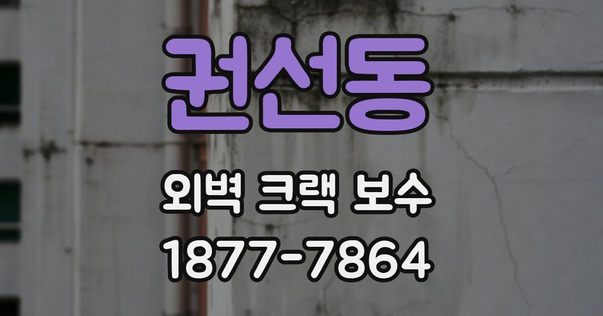 권선동 외벽 크랙 보수