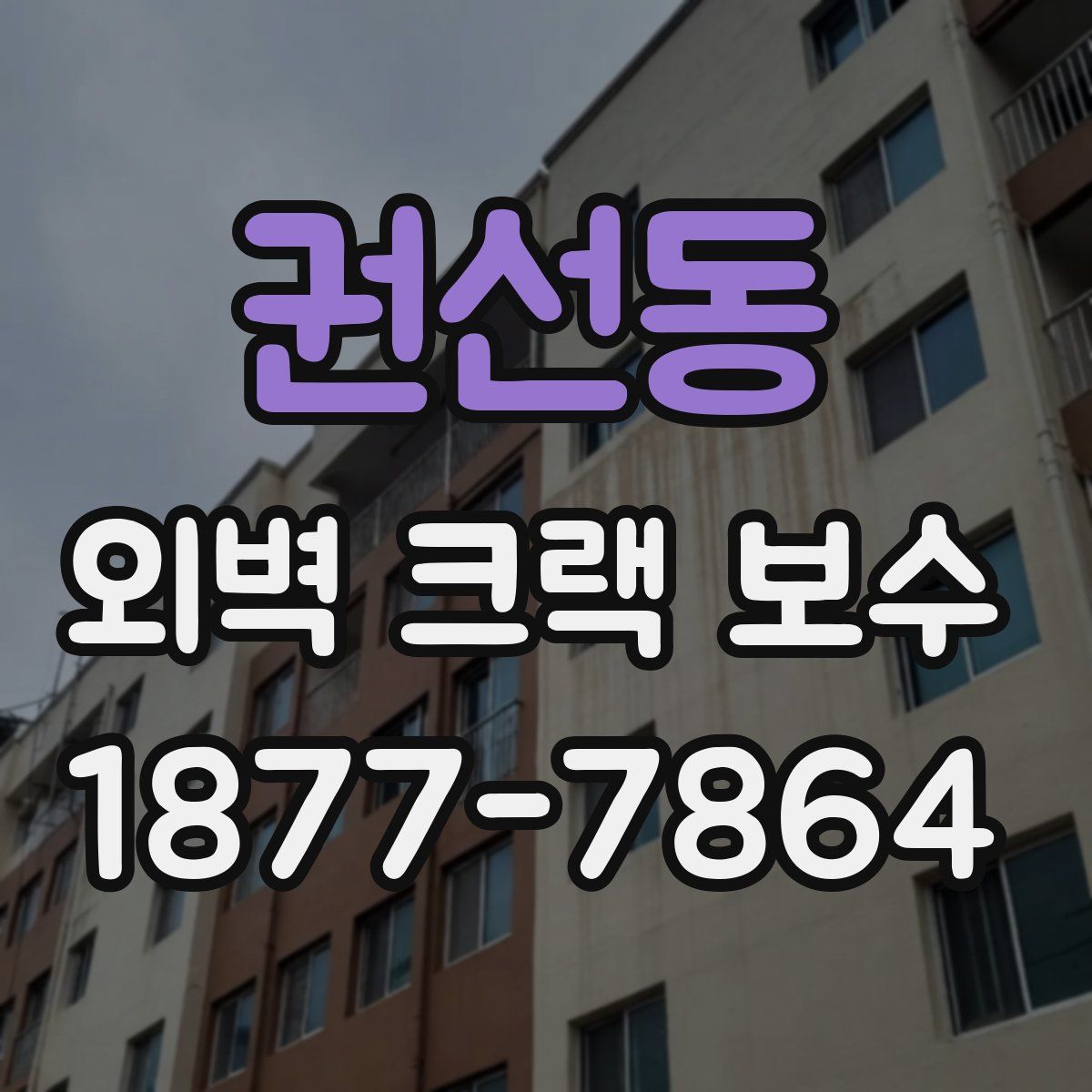 권선동 외벽 크랙 보수