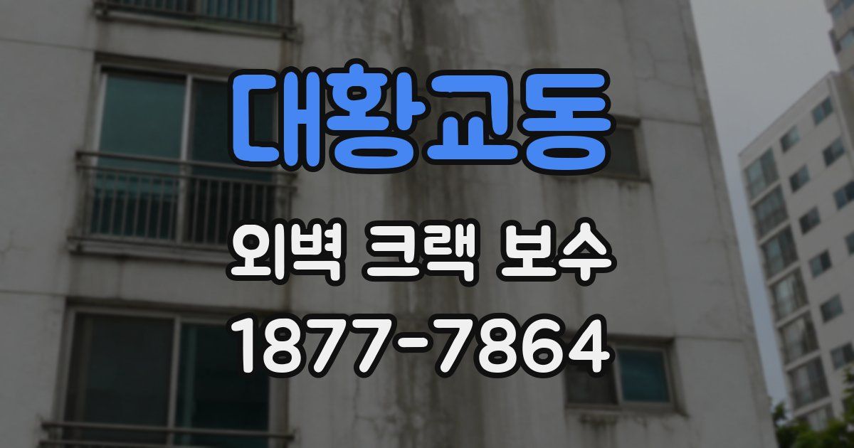 대황교동 외벽 크랙 보수