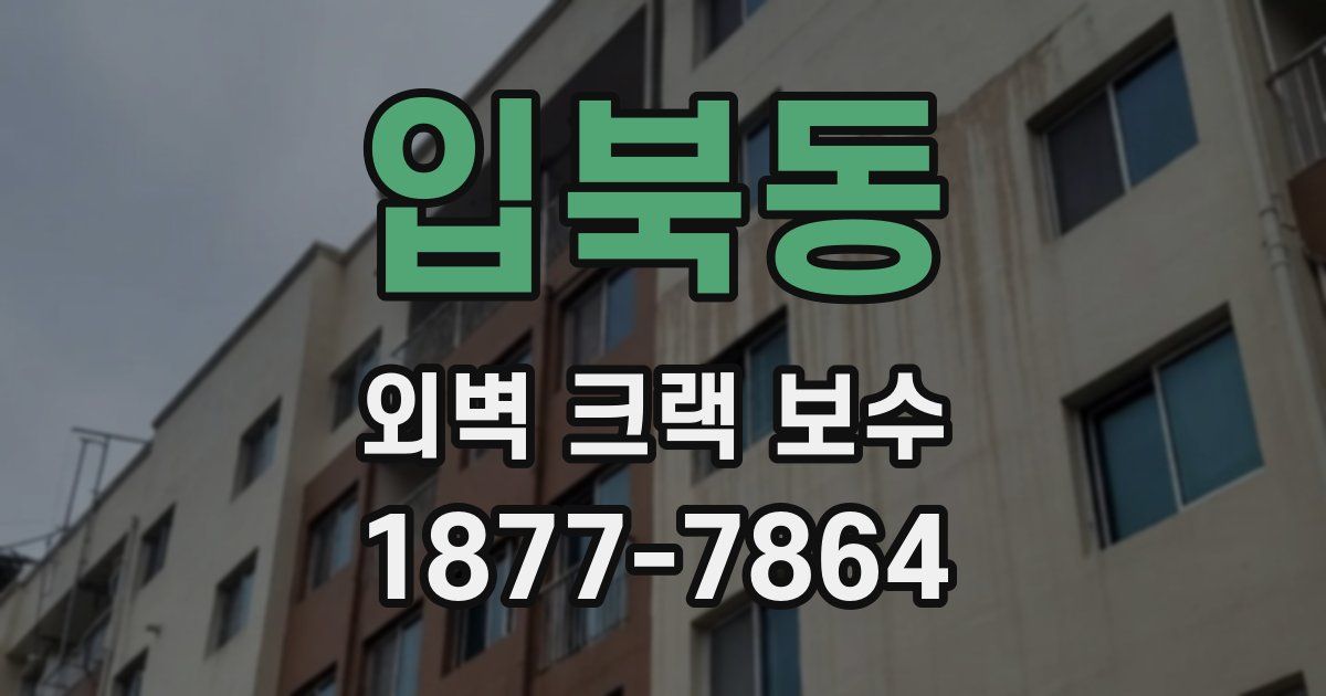 입북동 외벽 크랙 보수