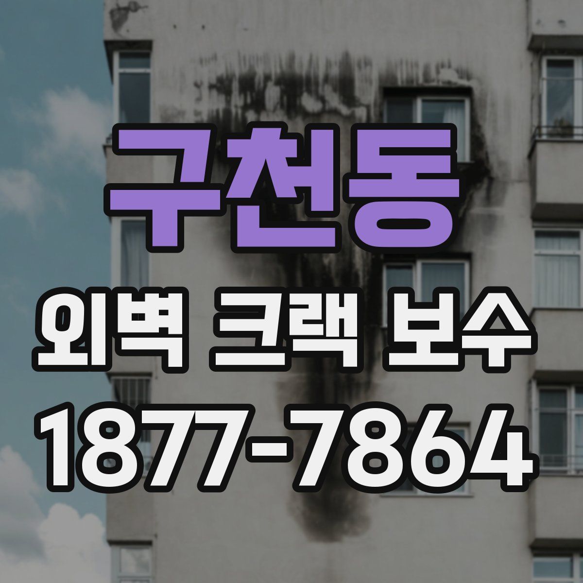 구천동 외벽 크랙 보수