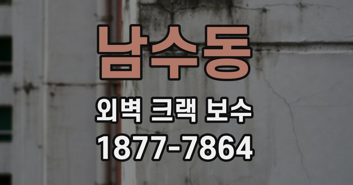 남수동 외벽 크랙 보수