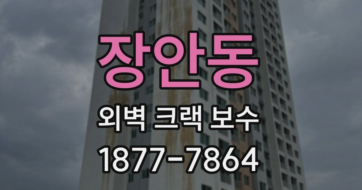 장안동 외벽 크랙 보수