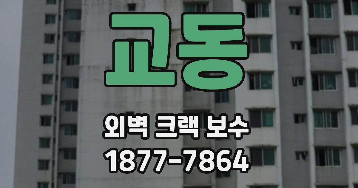 교동 외벽 크랙 보수