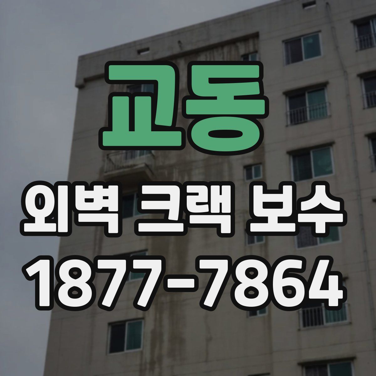 교동 외벽 크랙 보수