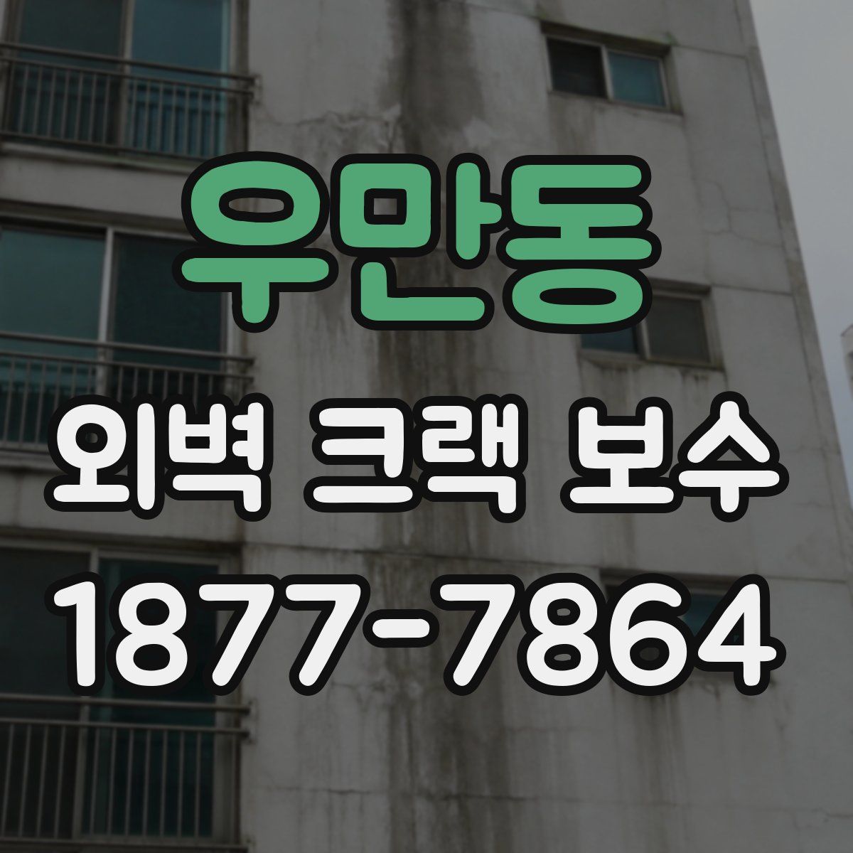 우만동 외벽 크랙 보수