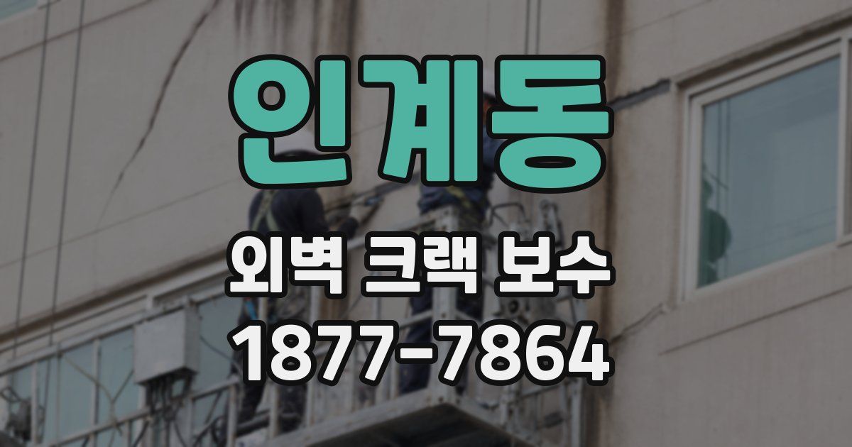 인계동 외벽 크랙 보수