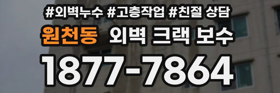 원천동 외벽 크랙 보수
