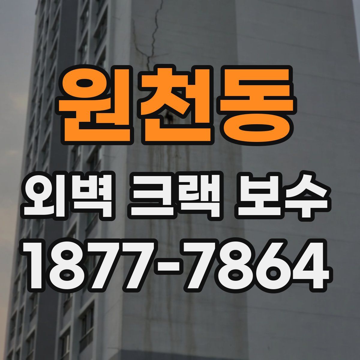 원천동 외벽 크랙 보수