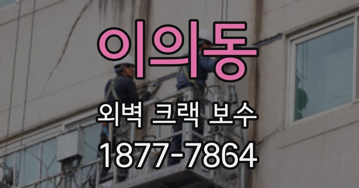 이의동 외벽 크랙 보수