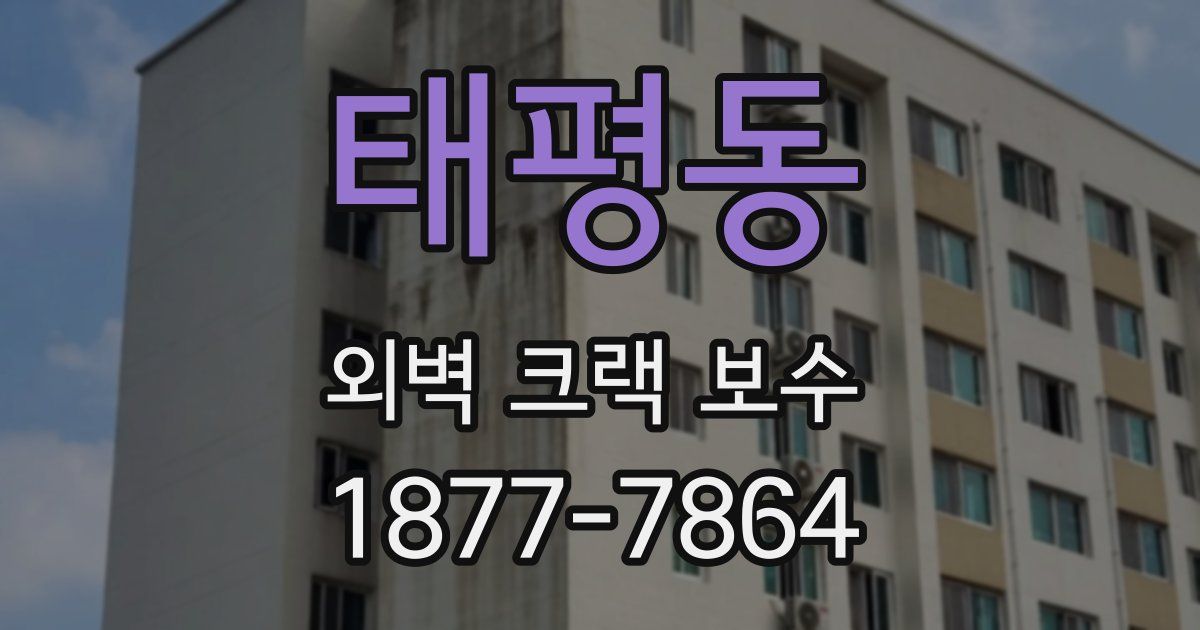 태평동 외벽 크랙 보수