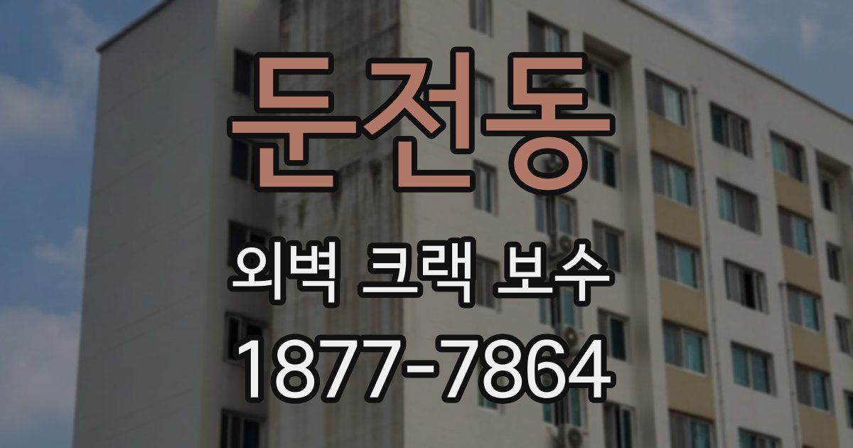 둔전동 외벽 크랙 보수