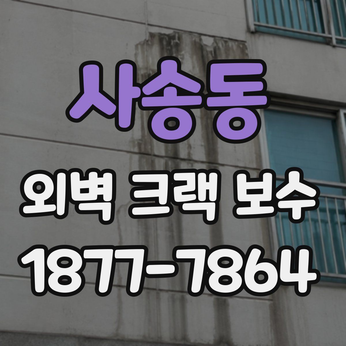 사송동 외벽 크랙 보수