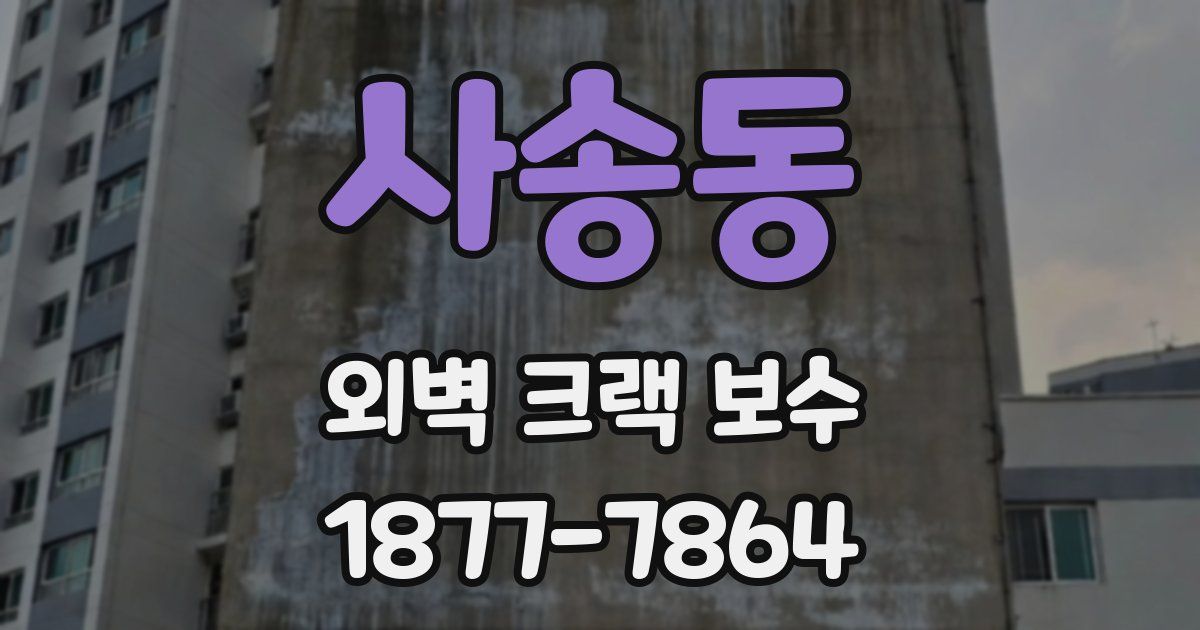 사송동 외벽 크랙 보수