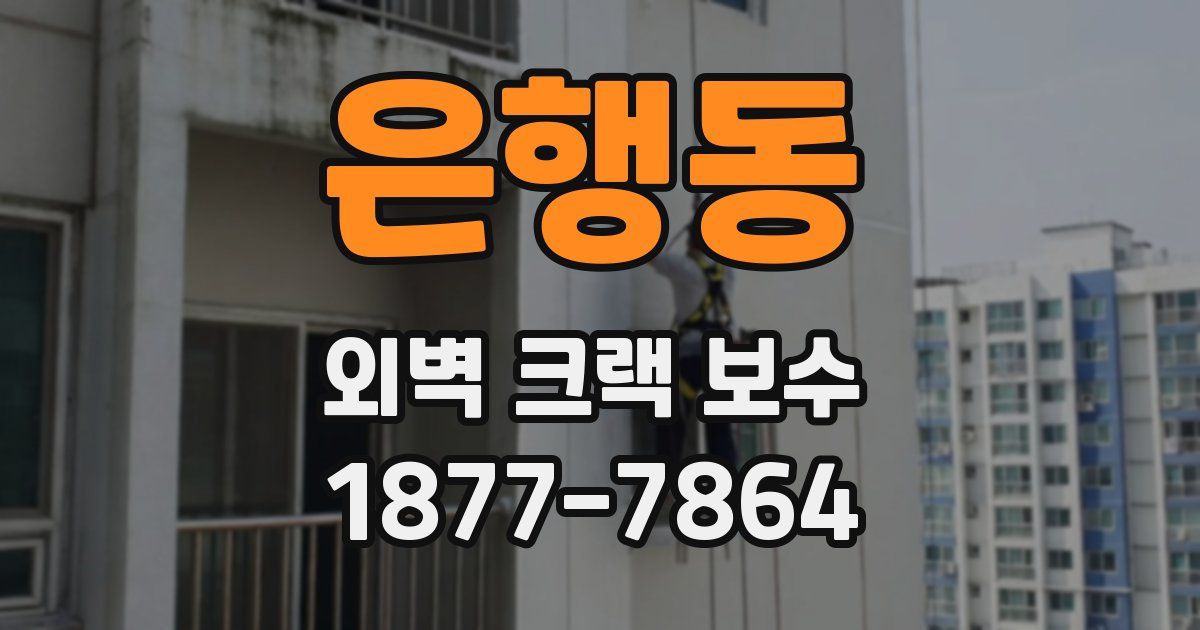 은행동 외벽 크랙 보수