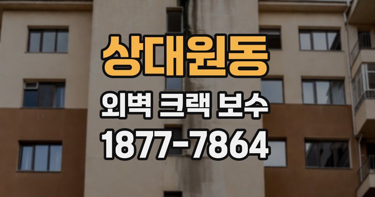 상대원동 외벽 크랙 보수