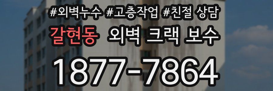 갈현동 외벽 크랙 보수