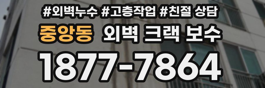 중앙동 외벽 크랙 보수
