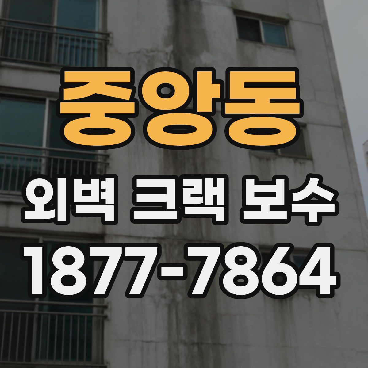 중앙동 외벽 크랙 보수