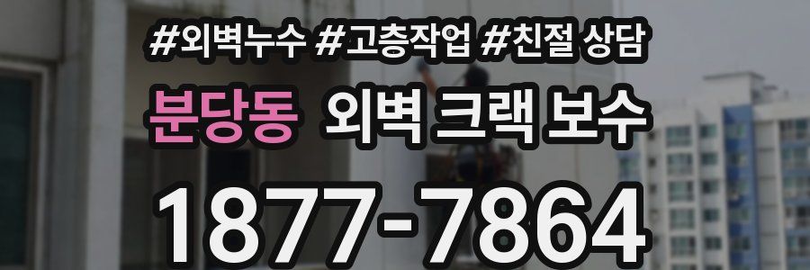 분당동 외벽 크랙 보수